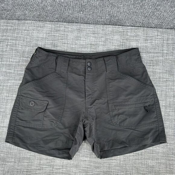 The North Face Paramount Moraine Shorts Womens 10 Gray Drawstring Outdoor Hiking - Picture 1 of 16